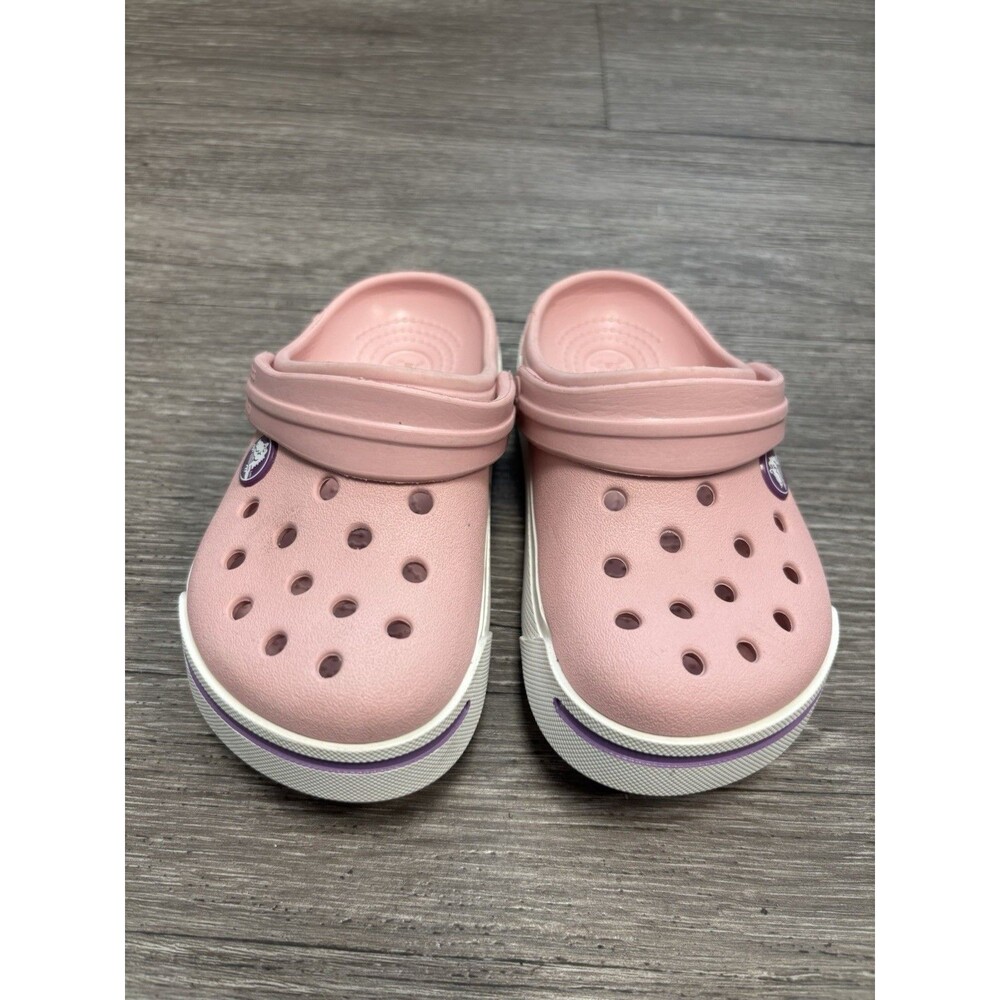 Crocs Crocband II Kids' Clogs In Pink with A Purple Accent Size 8 Toddler